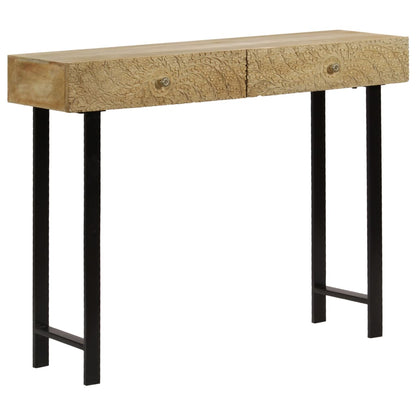 Konsolbord massivt mangoträ 102x30x79 cm