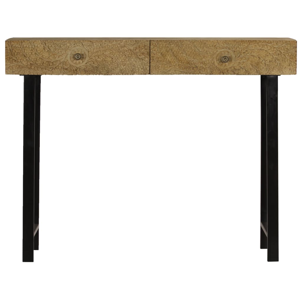 Konsolbord massivt mangoträ 102x30x79 cm