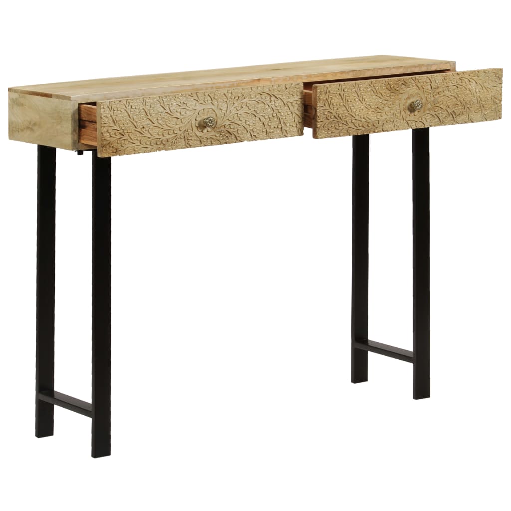 Konsolbord massivt mangoträ 102x30x79 cm