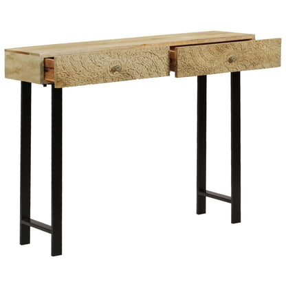 Konsolbord massivt mangoträ 102x30x79 cm
