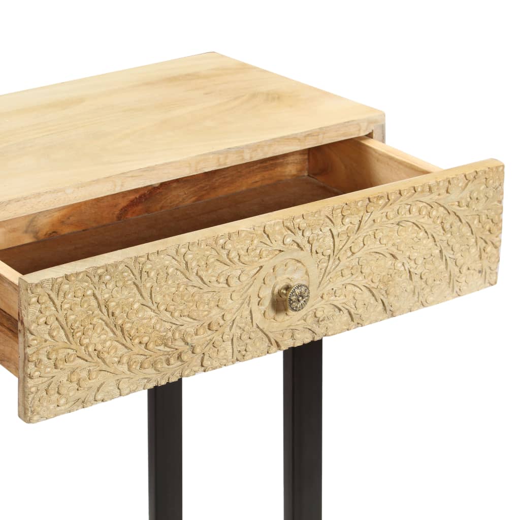 Konsolbord massivt mangoträ 102x30x79 cm