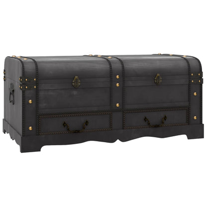 Förvaringskista Skattkista i vintagestil Trä Svart 90x51x42 cm