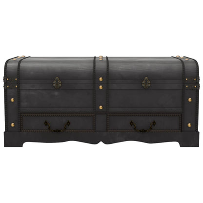 Förvaringskista Skattkista i vintagestil Trä Svart 90x51x42 cm