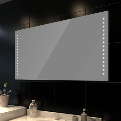 Badrumsspegel LED-belysning 100x60 cm