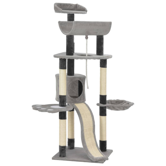 Kattmöbel Klösträd med sisalpelare Grå 145 cm