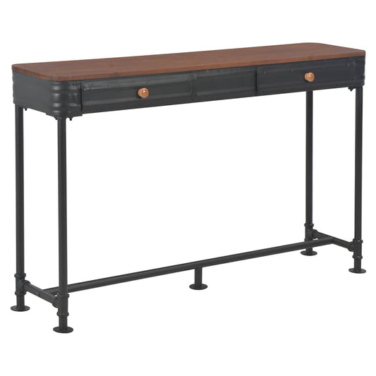 Avlastningsbord Konsollbord Trä med 2 lådor 120x30x75 cm massivt granträ