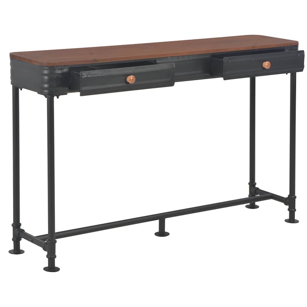 Avlastningsbord Konsollbord Trä med 2 lådor 120x30x75 cm massivt granträ