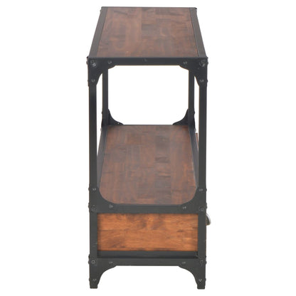 TV-Möbel Trä TV-Bänk med 3 lådor 120x30x60 cm massiv furu