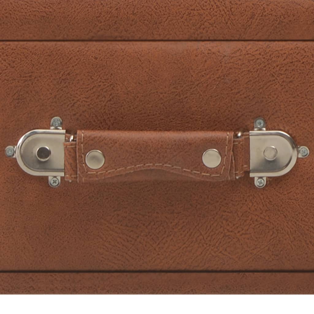 Soffbord Brun 80x40x46 cm konstläder