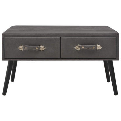 Soffbord Grå 80x40x46 cm konstläder