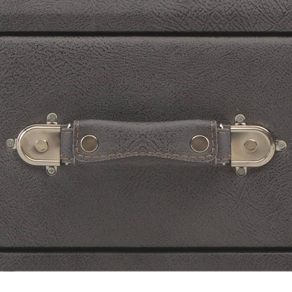 Soffbord Grå 80x40x46 cm konstläder