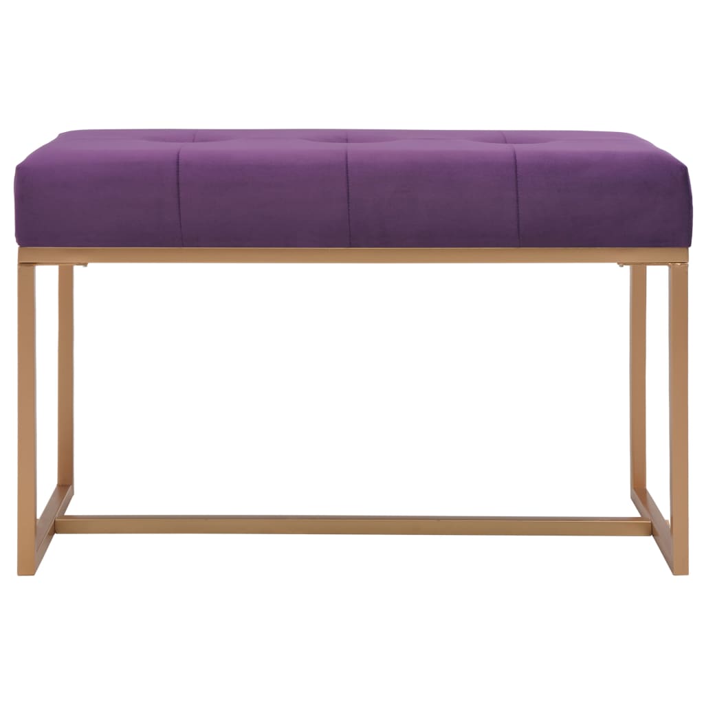 Bänk 80 cm lila sammet