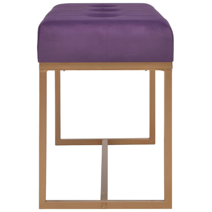 Bänk 80 cm lila sammet