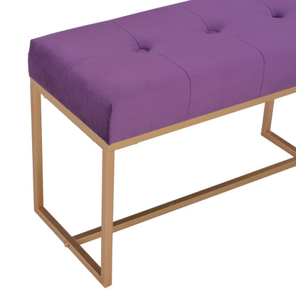 Bänk 80 cm lila sammet