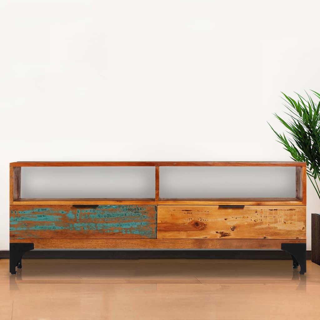 TV-Möbel Trä TV-Bänk 118x35x45 cm massivt återvunnet trä
