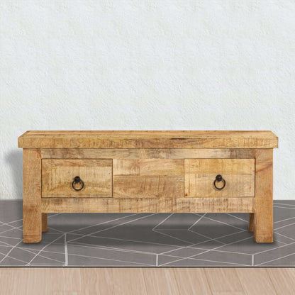 Soffbord Trä 90x45x35 cm massivt mangoträ