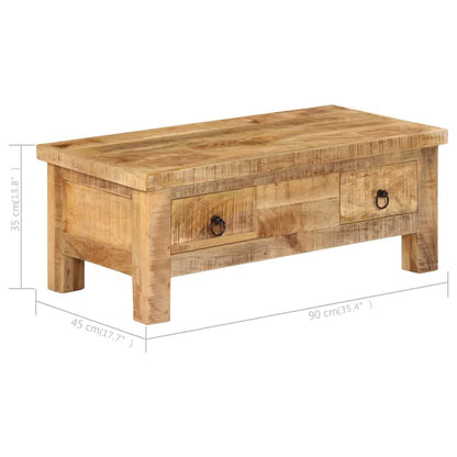 Soffbord Trä 90x45x35 cm massivt mangoträ