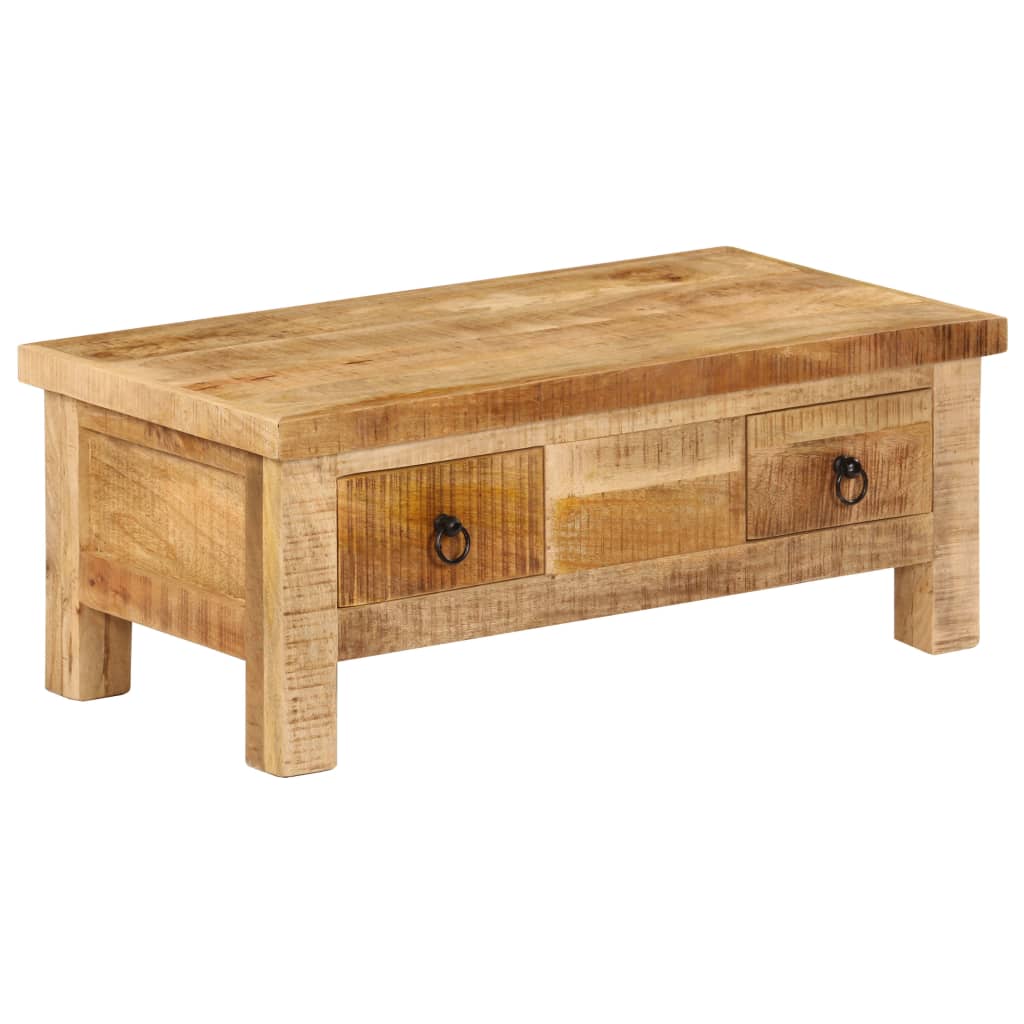 Soffbord Trä 90x45x35 cm massivt mangoträ