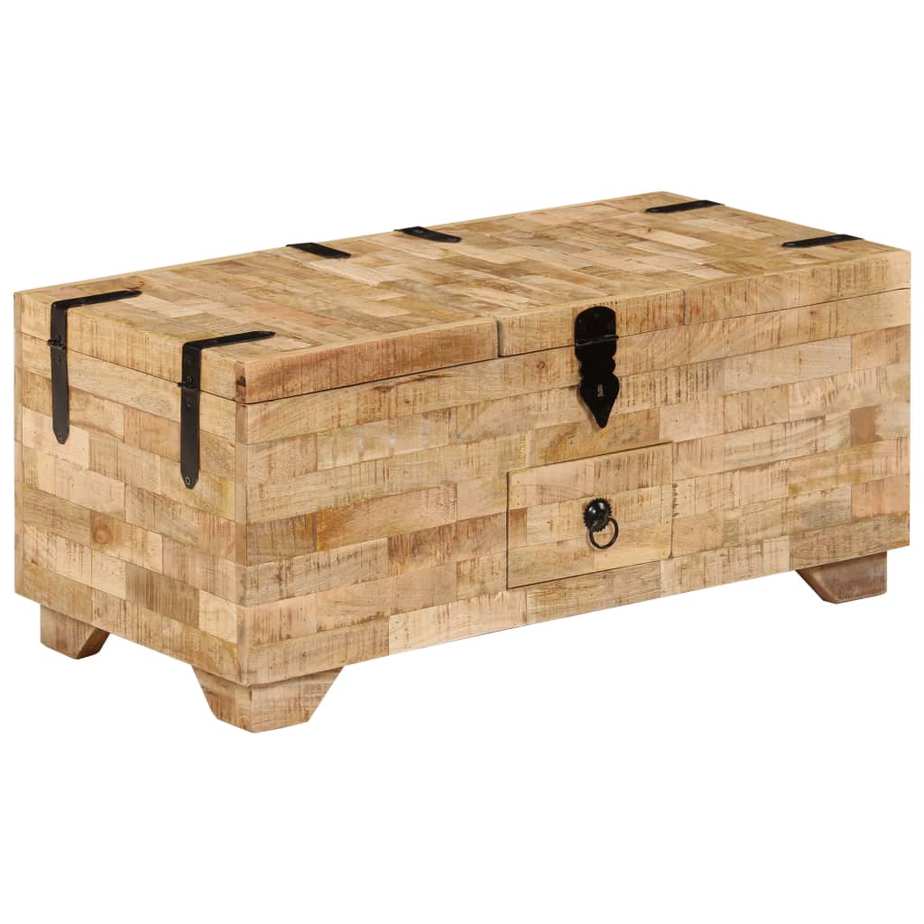 Soffbord Trä massivt mangoträ 80x40x35 cm
