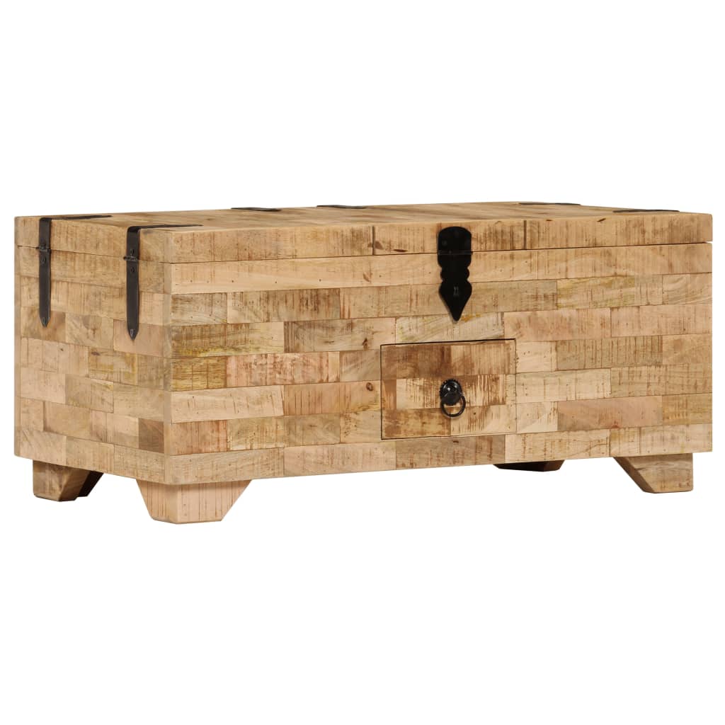 Soffbord Trä massivt mangoträ 80x40x35 cm