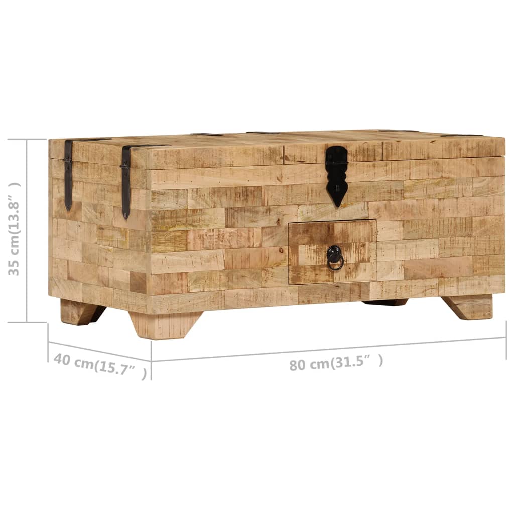 Soffbord Trä massivt mangoträ 80x40x35 cm