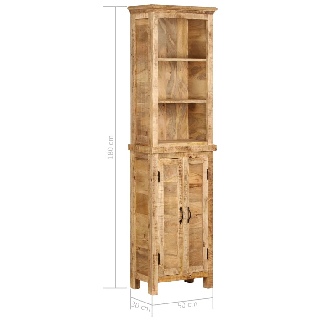 Bokhylla Trä 50x30x180 cm massivt mangoträ