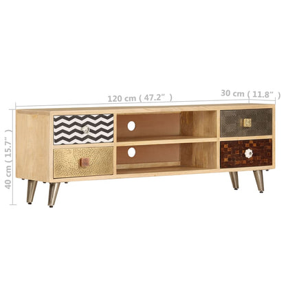 TV-Möbel Trä TV-Bänk 120x30x40 cm massivt mangoträ
