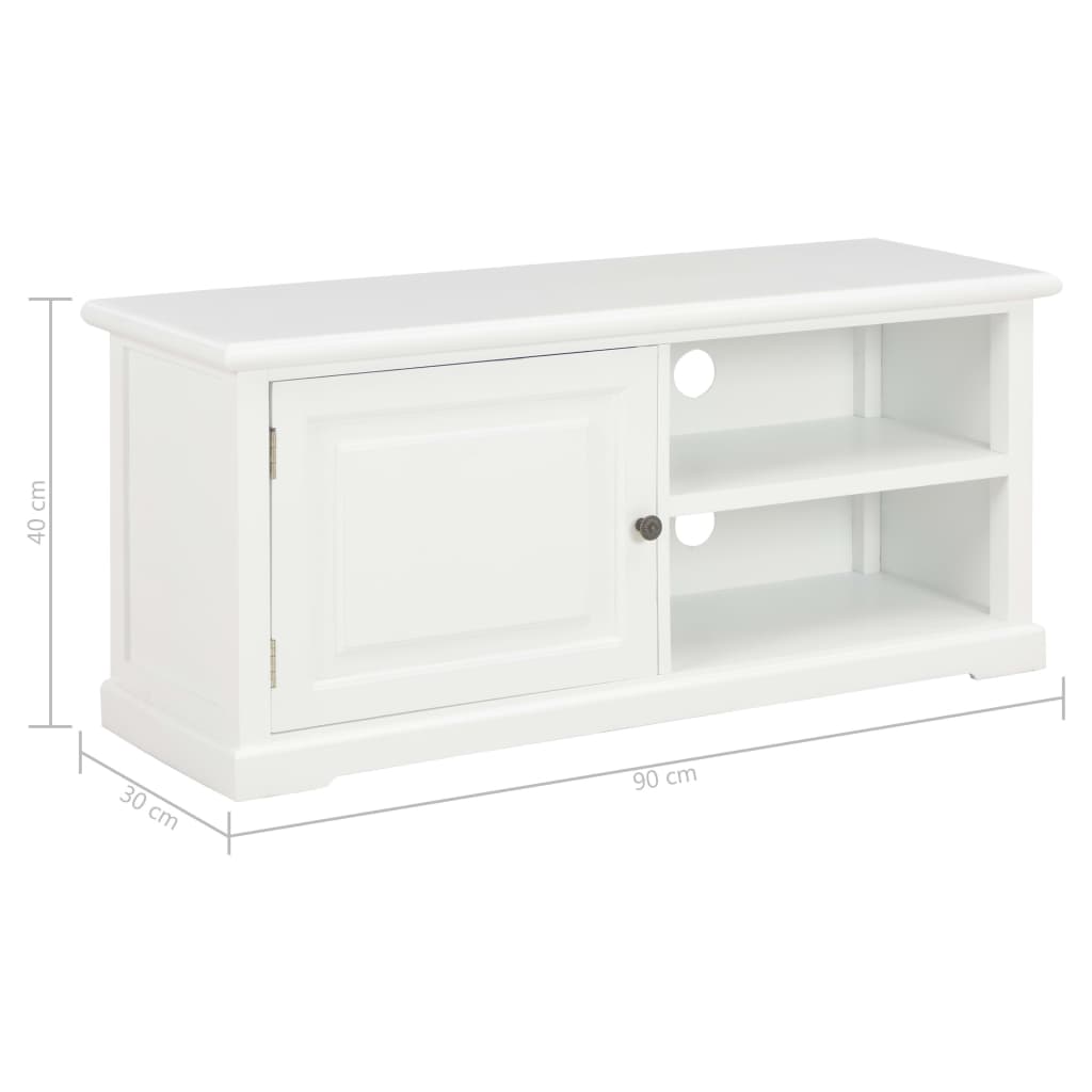 TV-Möbel Vit TV-Bänk 90x30x40 cm trä
