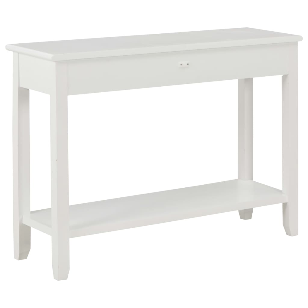Avlastningsbord Konsollbord Vit 110x35x80 cm trä