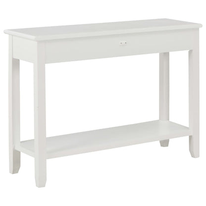Avlastningsbord Konsollbord Vit 110x35x80 cm trä