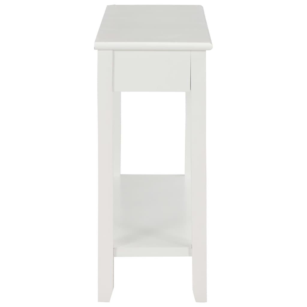 Avlastningsbord Konsollbord Vit 110x35x80 cm trä