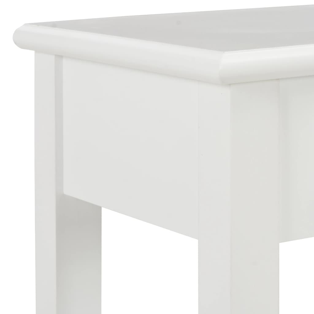 Avlastningsbord Konsollbord Vit 110x35x80 cm trä