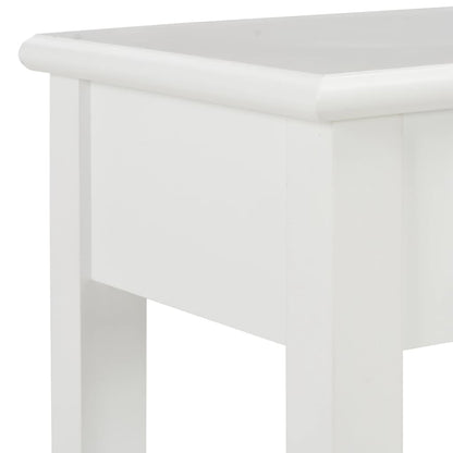 Avlastningsbord Konsollbord Vit 110x35x80 cm trä