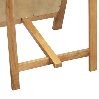 Väggspegel 48x46,5x150 cm massiv ek