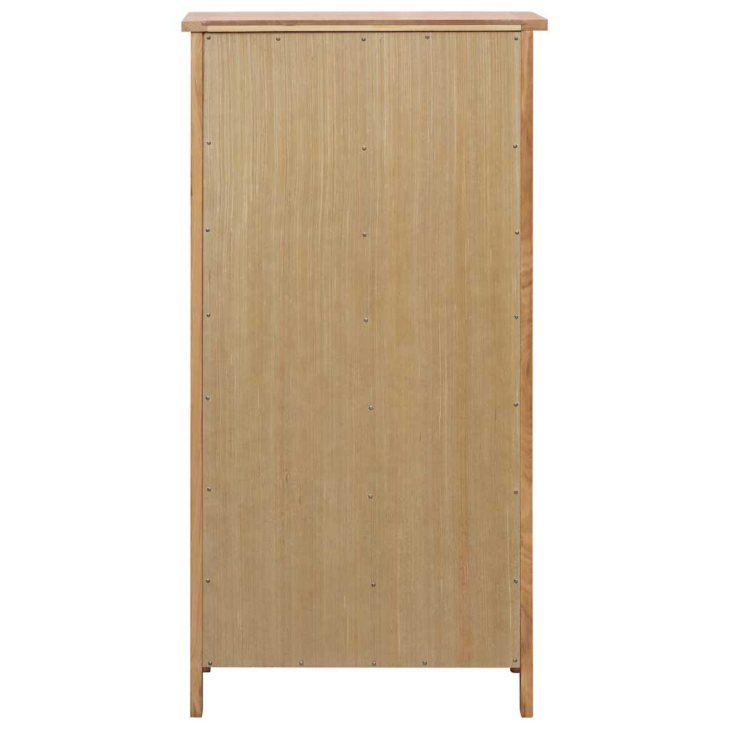 Skoställ Brun Ek Skoskåp 76x37x105 cm massivt ekträ