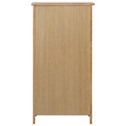 Skoställ Brun Ek Skoskåp 76x37x105 cm massivt ekträ