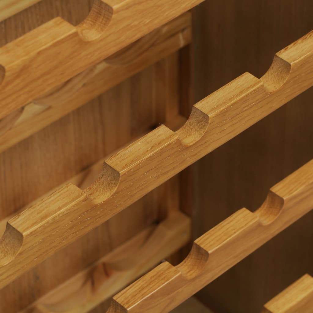 Vinställ Vinskåp 56x32x110 cm massivt ekträ