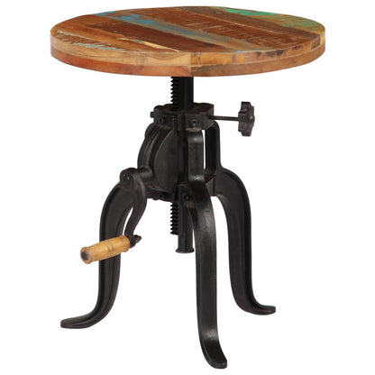 Sidobord Trä 45x (45-62) cm massivt återvunnet Trä och gjutjärn
