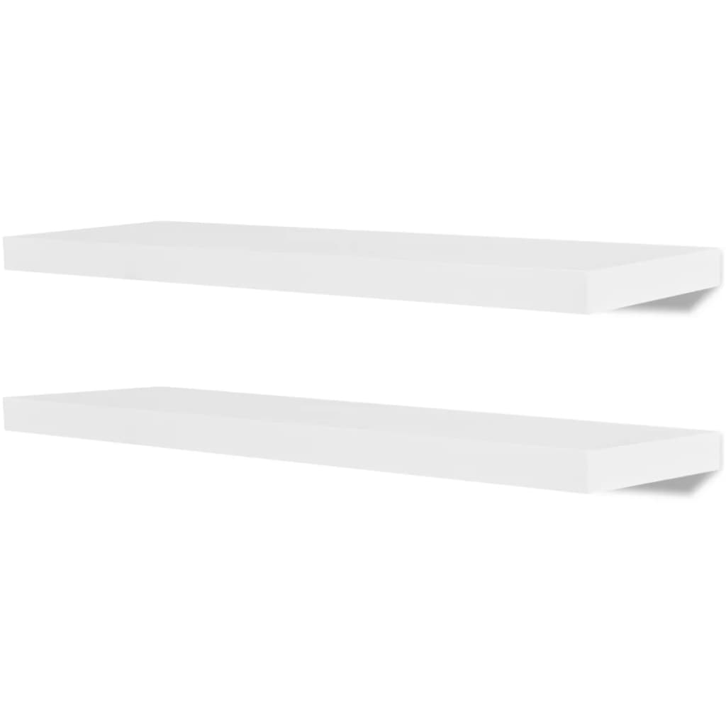 Vägghylla Vit 4 st 80 cm