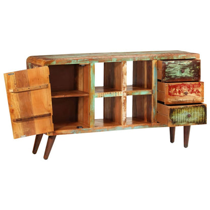 Skåp Trä återvunnet Trä 1 lucka 4 hyllor 3 lådor