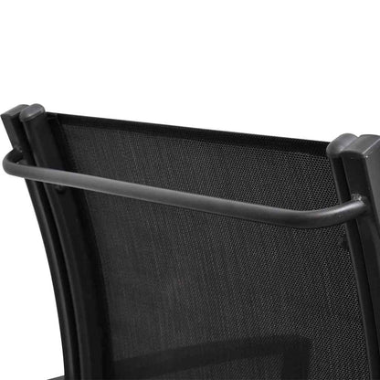 Trädgårdsbänk Metall 2-sits 131 cm stål och textilene svart