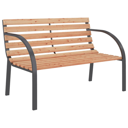 Trädgårdsbänk Trä 120 cm Trä och järn