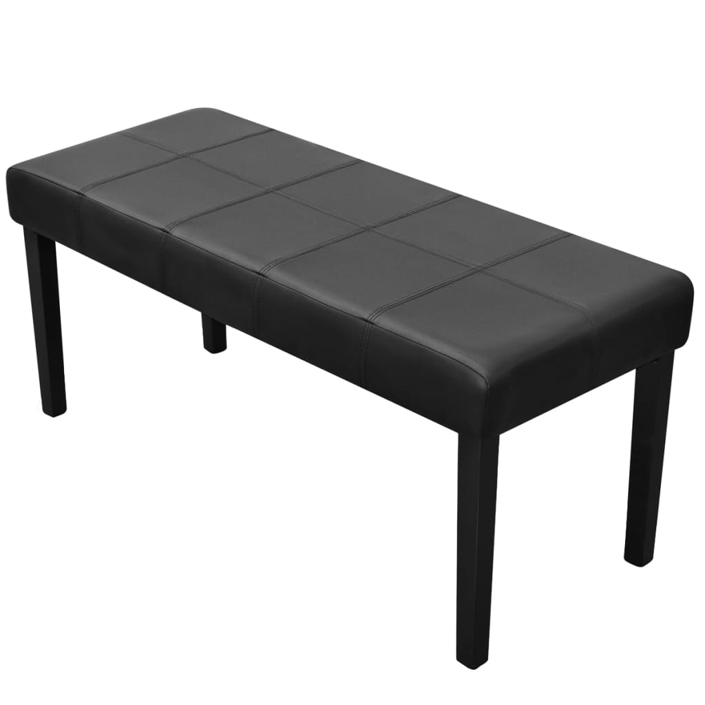 Hallbänk konstläder Svart