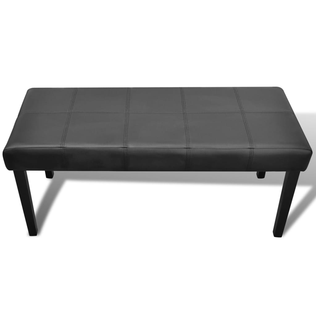 Hallbänk konstläder Svart