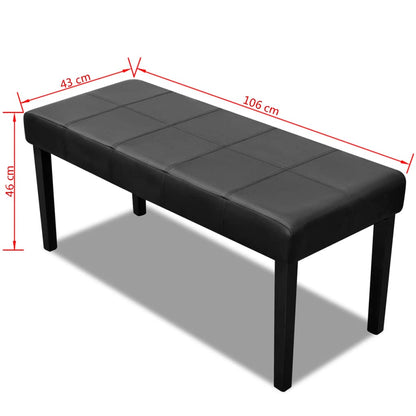 Hallbänk konstläder Svart