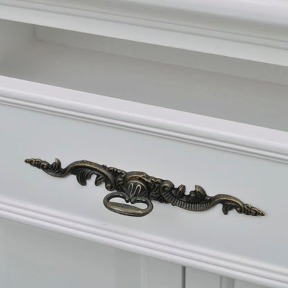 Skänk Vit med 2 dörrar och 1 låda trä