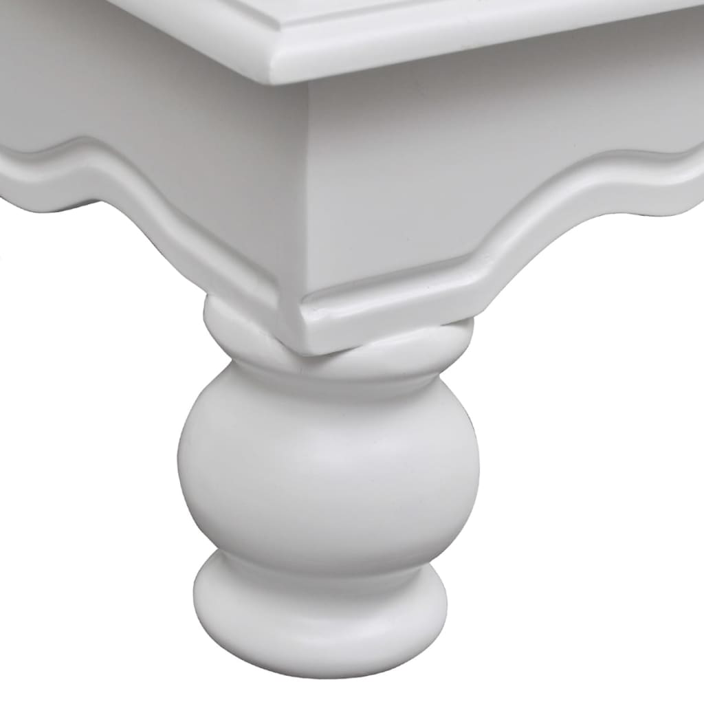 Skänk Vit med 2 dörrar och 1 låda trä