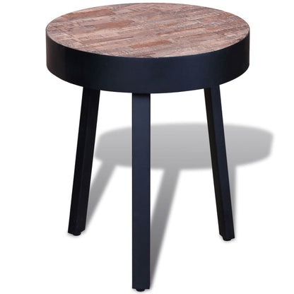 Sidobord Trä runt återvunnen teak