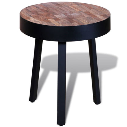 Sidobord Trä runt återvunnen teak