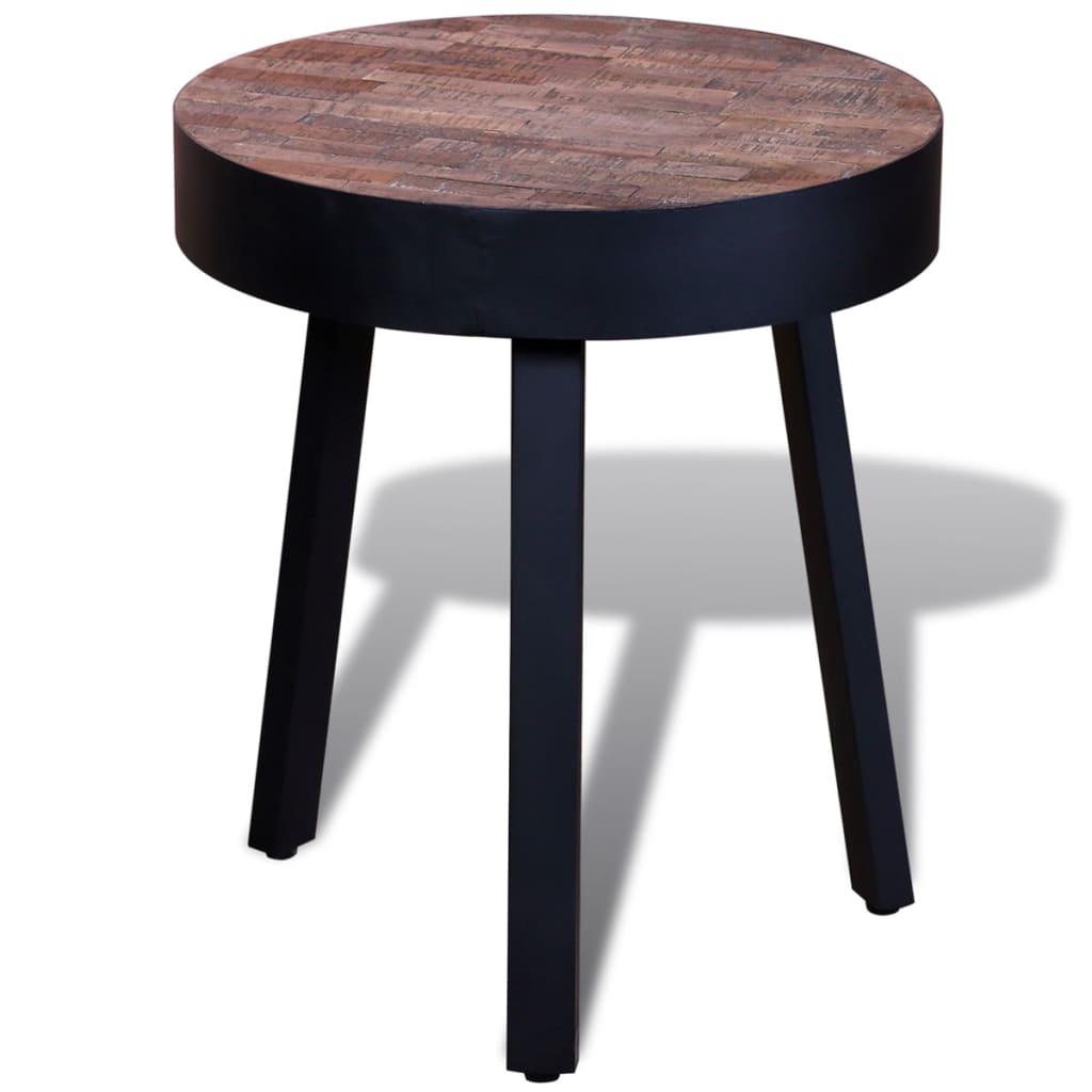 Sidobord Trä runt återvunnen teak